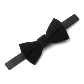 PACGOTH Bow Ties for Boys, Pre-Tied Kids Bow Ties, Velvet Bow Ties for Toddlers Solid Adjustable Child Bow Ties With Gift Box (Black)