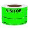 Hycodest Visitor Pass Stickers Identification Labels Fluorescent Label (Green)