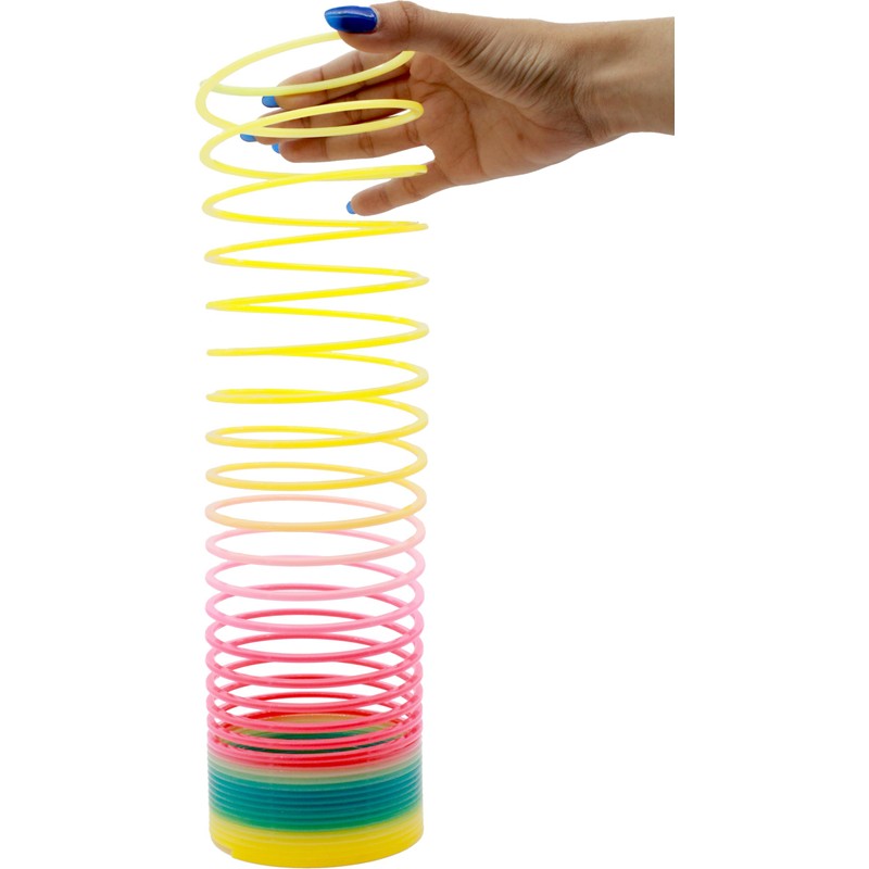 Reburujo - Juguete Resorte Gusano Slinky Toy Plastico Arcoiris (Multicolor)