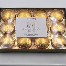 Gift Set Bath Melts, USA Made, Natural Ingredients, Ultra-Moisturizing, with Coconut Milk Moisturizing Face Mask, Gift Ideas (12 Count) Pack of 1 (Champagne Toasts)