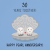 Hunts England 30th Wedding Anniversary Card - Pearl Anniversary -