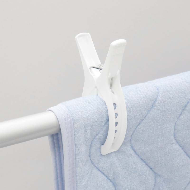 Towa Sangyo Neo-Sool Double Spring Balcony Clothespins White Approx. 3.2