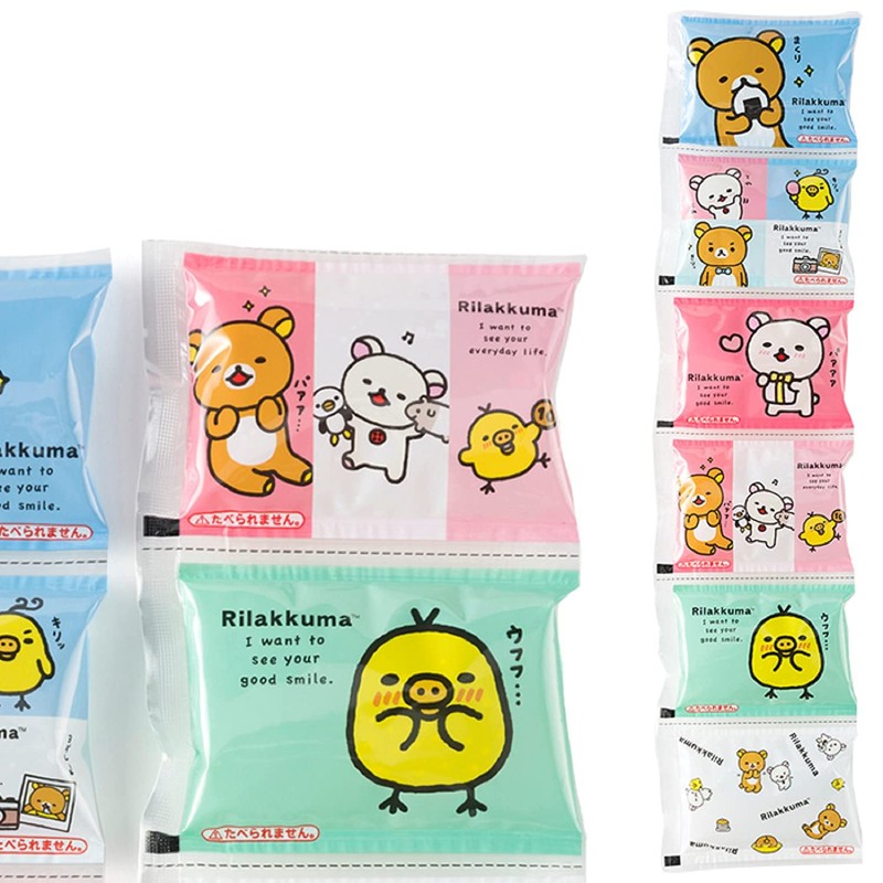 Asahi Koyo Rilakkuma Ice Packs, 6 Row Pack, 3.9 x