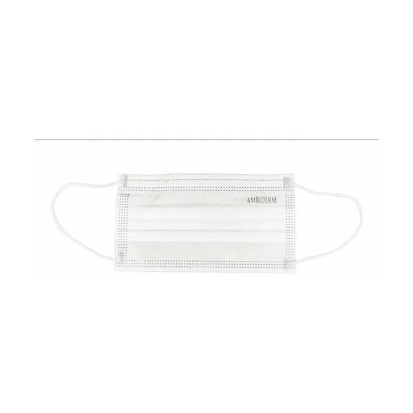 Cubre Bocas 3 Pliegos Ambiderm Blanco Caja C/50