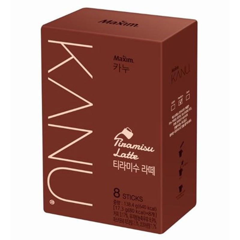 Maxim KANU Tiramisu, Vanilla, Mint Choco Latte - 8 Sticks
