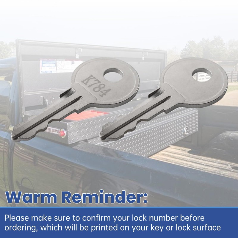 Replacement Keys for Weather Guard Tool Box, Replacement Weather Guard