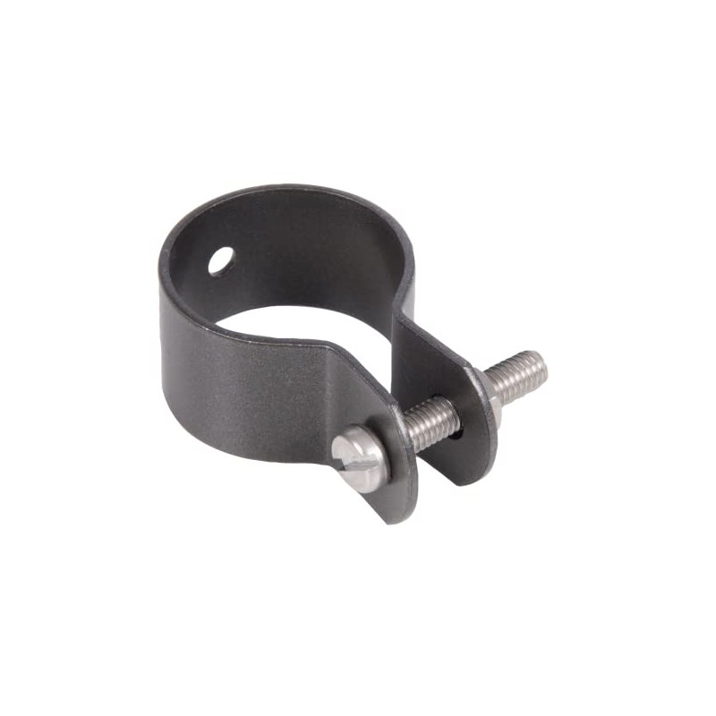 Alberts 655143 Clamp for Struts, Galvanised, Anthracite-Metallic Plastic-Coated, Clamp Diameter