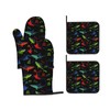 WAWOWA Shark Oven Mitts and Potholders BBQ GlovesSets of 4,