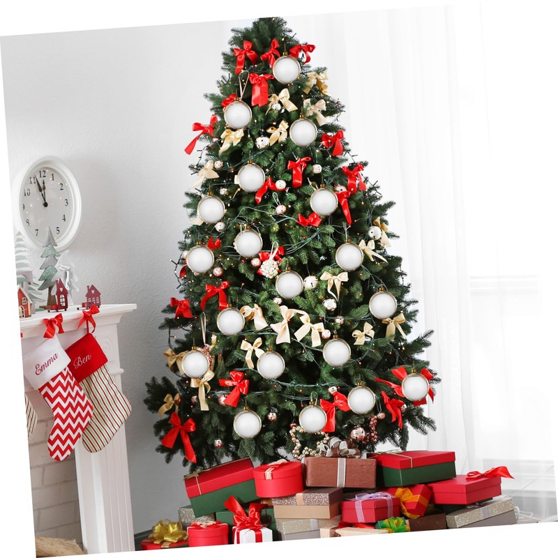 TEHAUX 3sets 6cm Polystyrene Christmas Balls Set 10 Solid Craft