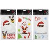 Santa and Rudolf Christmas Window Gel Stickers - Easy to Use and Remove (All 3)