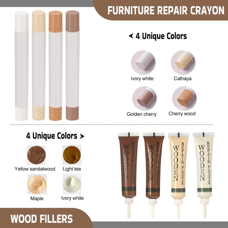 atnayo 11 Pcs Laminate Repair Kit, Light to Dark Brown