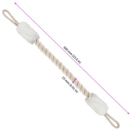 MUNGHOK 6 Stück Türkordel Klemmschutz 60cm, Baumwolle Türseil Klinke, Türstopper Klinke stoff, Türschnüre Klemmschutz, Weiß Türkordel Einklemmschutz, Kein Zuknallen der Tür mehr