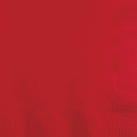 Club Pack of 240 Ruby Red Square Disposable Beverage Napkins 6.5"