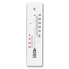 TFA Dostmann Analogue Indoor/Outdoor Thermometer Metal Weatherproof 26 cm High White