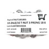 T-NUT Stainless Steel 10-24x3/16 (3 Prong) Tee Nuts (10-24 Thread