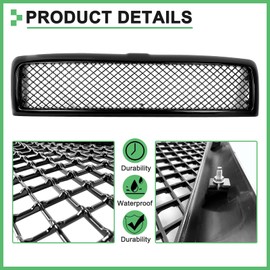 MATMACRO Grille Compatible For Dodge Ram 1500 2500 3500 Mesh Front Grille 1994 1995 1996 1997 1998 1999 2000 2001 2002