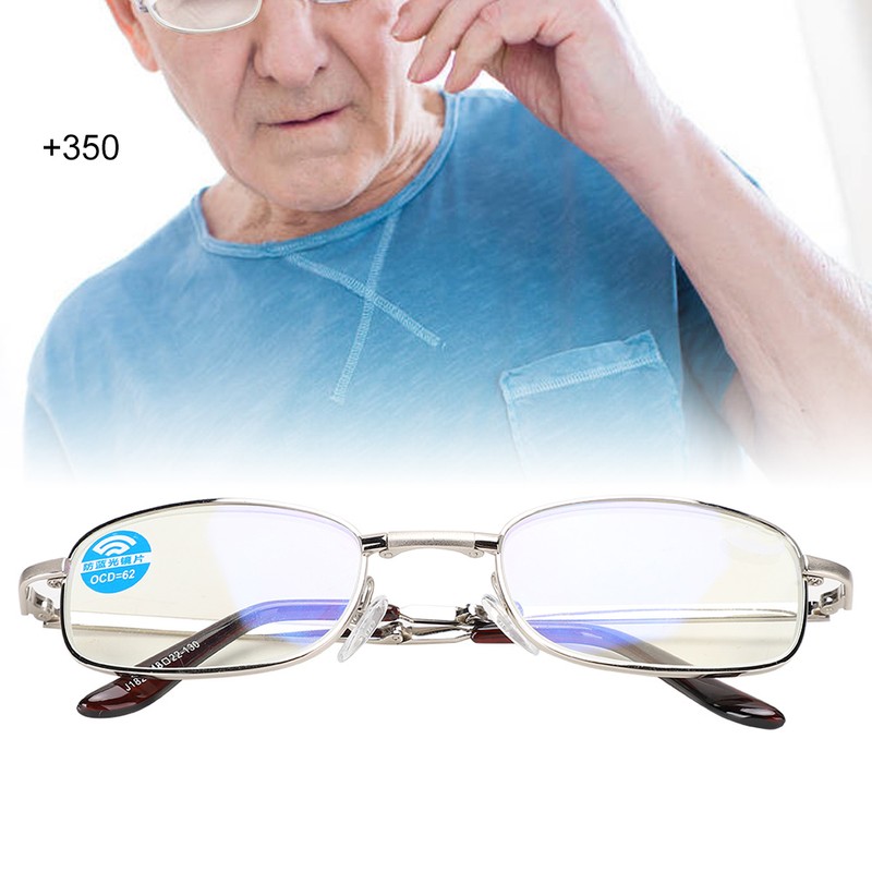 Folding Metal Anti Blue Rays Presbyopic Glasses Visual Fatigue Relief