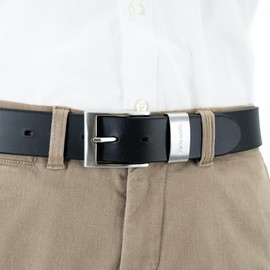 Pierre Cardin 70007 40 mm Wide Black or Brown Leather Belt - 150