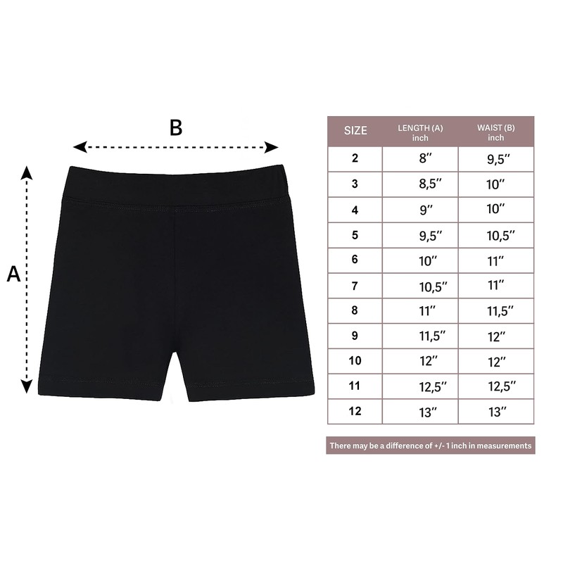 Lilax Girls' Basic Solid Soft Dance Short for Gymnastics or