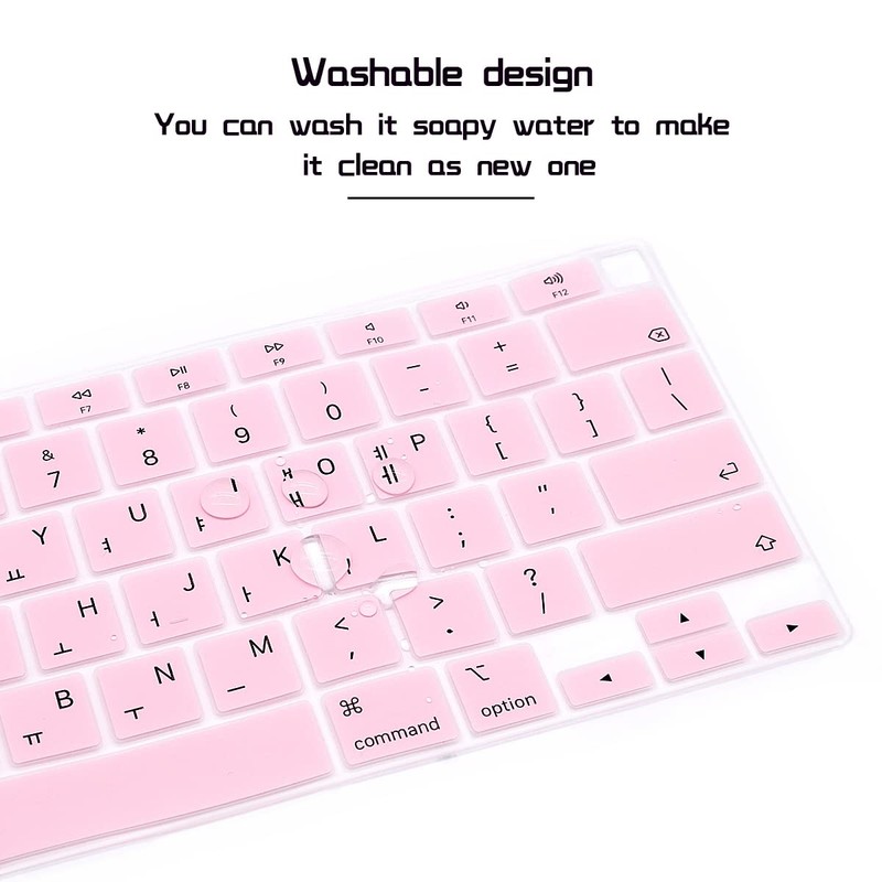 HRH Ultra Thin Korean Language Silicone Keyboard Cover Skin for