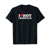 I Love Hot Criminals Funny True Crime Outfit T-Shirt, black