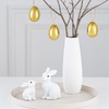 XIANNVXI Rabbit Easter Decoration White Polyresin Decorative Rabbit Easter Bunny