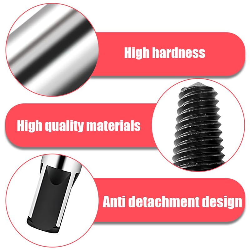 SGERUFZ 5 Piece Professional Screw Extractor Set, Left Extractor Set,