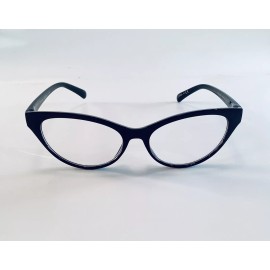 Betsey Johnson Reading Glasses Black Medium Cat Eye Readers +1.50