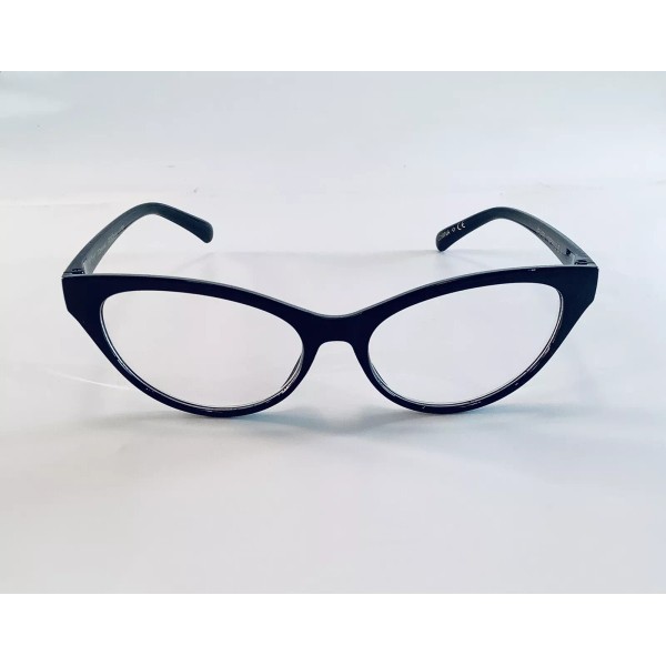 Betsey Johnson Reading Glasses Black Medium Cat Eye Readers +1.50