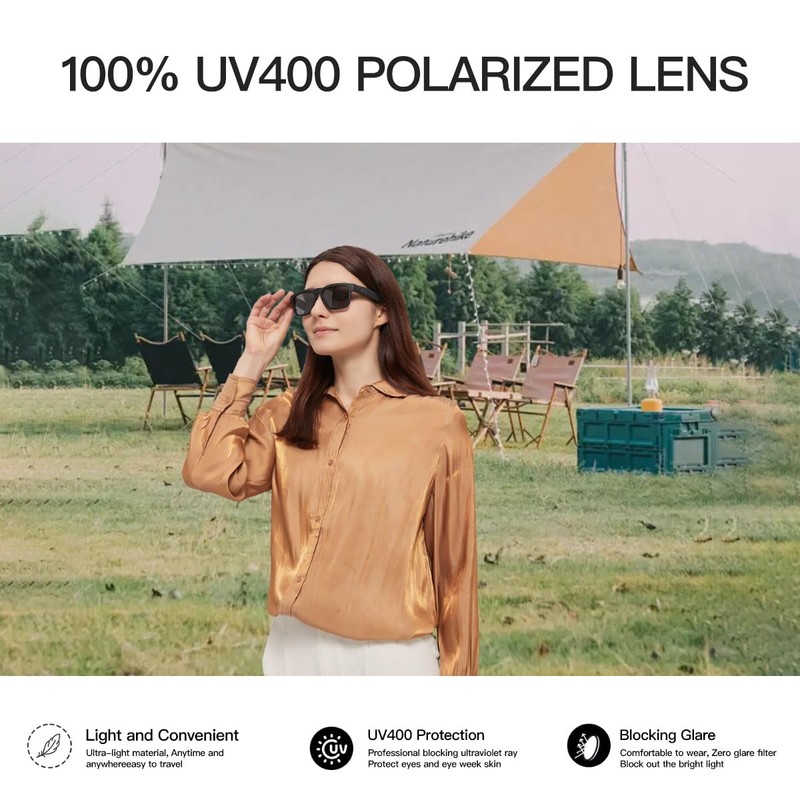 OhO Smart Glasses,Polarized Sunglasses with Bluetooth Speaker,Athletic/Outdoor UV Protection and