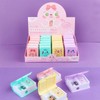 4 Pcs Dual Purpose Book Pencil Sharpener Eraser, Cute Cartoon