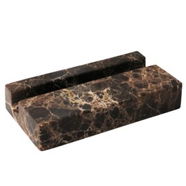 NAVISSORY Marble Business Card Holder for Desk, Brown Card Display Stand, 25 Cards Capacity (Pack of 1) (1)