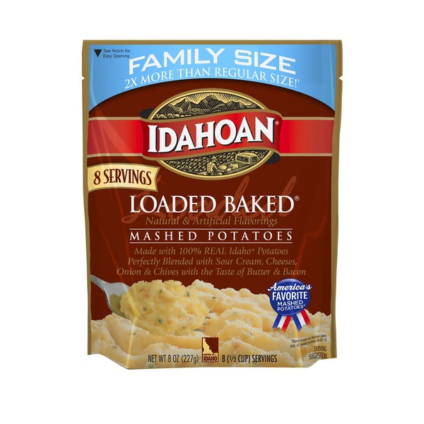 Idahoan Loaded Baked Mashed Potatoes, 8 Ounce (Pack of 8)