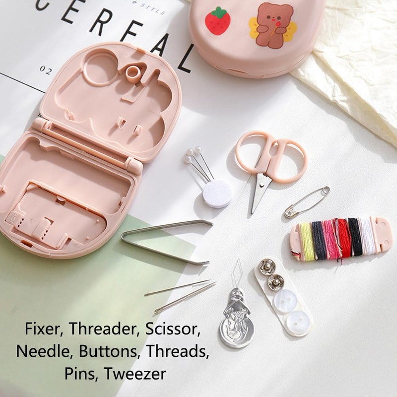 2 Portable Sewing Boxes, DIY Sewing Accessories, Mini Travel Sewing