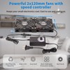 Dual 120mm High CFM Computer Fans with AC Plug, AC