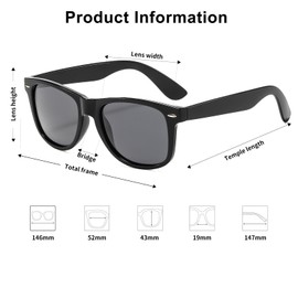 Suertree Sunglasses Men Polarised Sunglasses Women Sun Eclipse Protective Glasses Outdoor Sports Fashion Light Sunglasses UV400 for Sun Protection Fishing Travel Outdoor Activities, Black 1