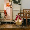 23.6 Inches Inflatable Christmas Ball PVC Large Jingle Bell Bow