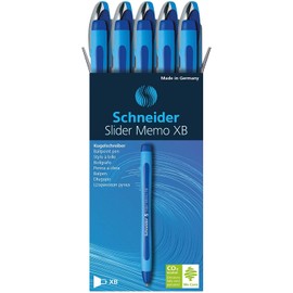 Schneider Pen, Slider MEMO XB (Extra Broad), Pack of 10, Blue (RS150203)