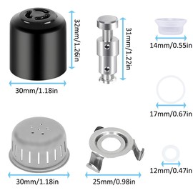 EATBALE Steam Drain Handle Float Valve Anti-Lock Protection & Bracket Seal Replacement Parts for Instant Pot Ultra 3/6/8 Qt, Duo/Duo Plus 3/5/6 Qt, Duo Nova, Duo Gourmet 6 Quart, Viva 6 Qt