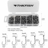 THKFISH 釣り針 スプリットショットフックドロップショットフック 小さな釣り針 淡水＃6＃4＃2＃1＃1/0 500個