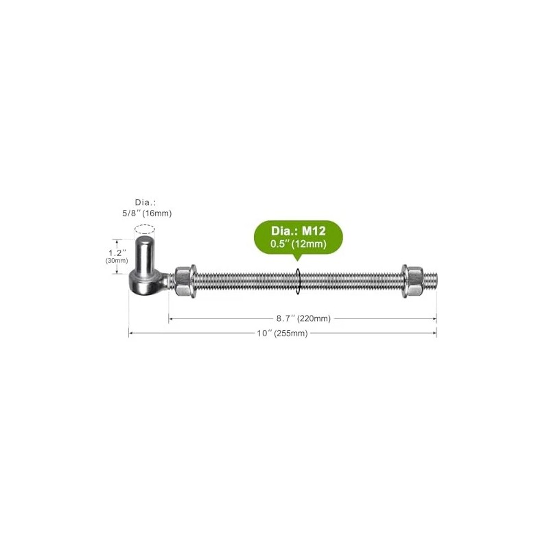 Insaga J Bolt Gate Hinge, 304 Stainless Steel Farm Gate