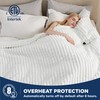 Bedsure Electric Blanket Twin - Thick Striped Flannel Electric Blanket,