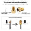 Presta Valve Core Replacement Set - 6 x Brass Valve