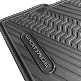 Car Floor Mats for Sportage OEM Genuine (NOT for Hybrid)- All Weather-Rubber- Heavy Duty - 2023,2024,2025,2026 Complete Set (Black)