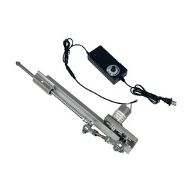 Reciprocating Cycle Linear Actuator Stroke 3cm-15cm, DC 24V 120RPM,Adjustable Telescopic Rocker Arm Mechanism Gear Motor with Speed Controller Regulation Adapter (1.18"-6")