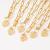 FETTERO Women's 14K Gold Heart Shape A-Z Double Layer Bracelet