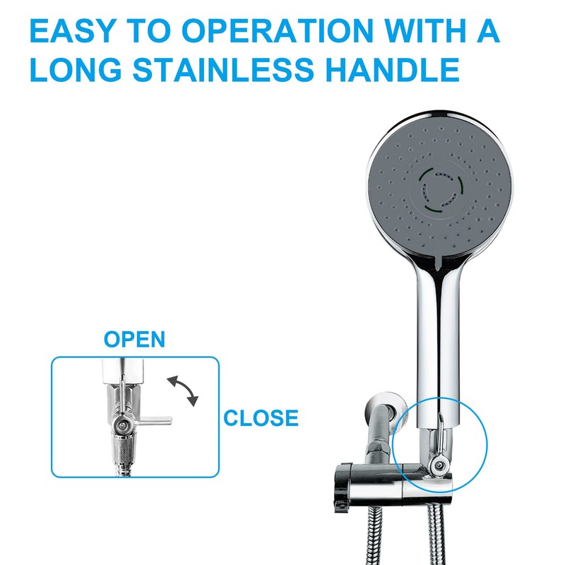 Shower Head Shut Off Valve, 304 Stainless Steel Mini Ball