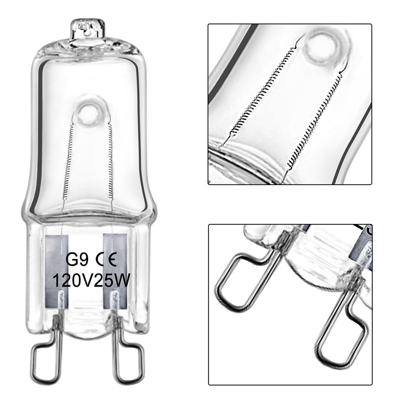 LedWekei G9 Halogen Bulbs,120v 25w Bulb Mini Spotlight Bulbs 2
