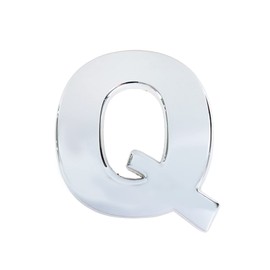 Modengzhe 3D Metal Car Emblem Letter Q Sticker Chrome Plating Zinc Alloy Automobile Symbol Badge Decal