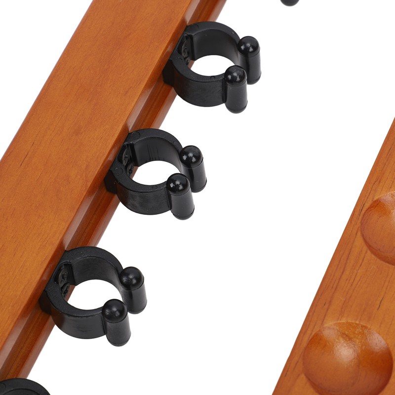 Wall Mounted Billiard Pool Cue Rack 6 Cues Wooden Billiard